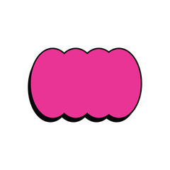 Retro 90's Element - Shape Round Text Box