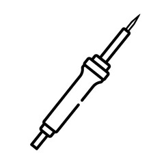 Simple Outline of a Soldering Iron Tool.
