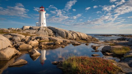 Lighthouse on rocky coast (1)