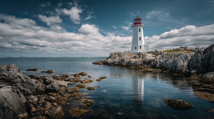 Coastal Lighthouse Reflection