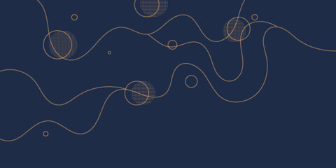 Abstract background with dynamic circular dots and wavy lines. Vector illustration. Modern design for banners, covers, certificates, invitation cards, websites.