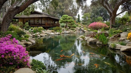 Serene Japanese garden