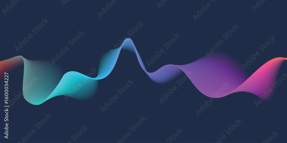 Aufkleber abstract background with flowing wave lines, modern color gradient. modern vector concept design.