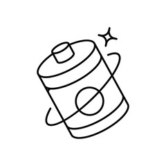 battery line icon with white background vector stock illustration