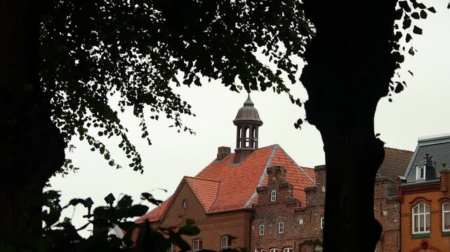 the historic german city of husum 4k 25fps video
