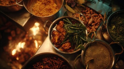 Street food preparation