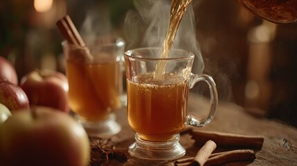Hot apple cider being poured (1)