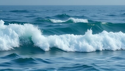 Obraz premium Character OceansOceans where waves are represented by ASCII char