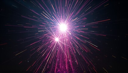 Cosmic Ray Shower A burst of highenergy particles depicted as a