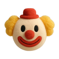 PNG Playful clown face illustration.