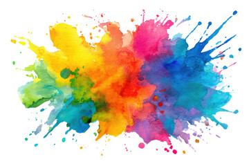 Fototapeta premium Vibrant color splash art studio digital artwork creative close-up. Isolated on transparent background, png.