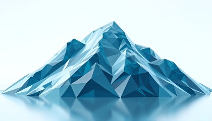 Low Poly Glass Mountain A Drendered image of a mountain made fro