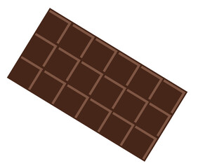 chocolate bar on white background