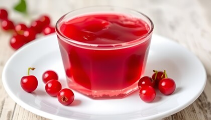 Red Currant JellyA bright red jelly with a smooth texture and a
