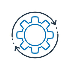 Service Setting Icon Line Design