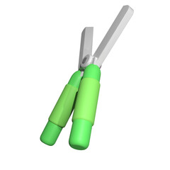 Grass Shears 3D Illustration