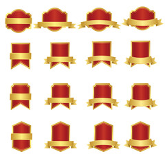 Golden and Red Label for Decoration