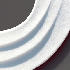 White Snow Curves and Arches Formed by Wind and Drift