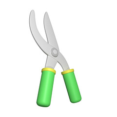 Pruning Shears 3D Illustration