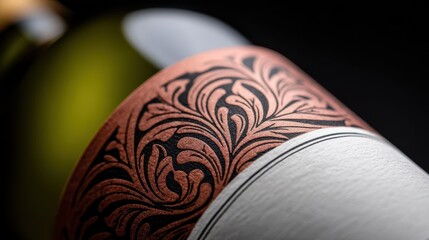 Close-Up of Wine Bottle Label Design