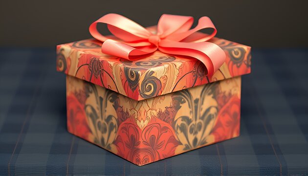 Decorative Paper Box Adorned with decorative paper great for gif