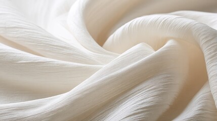 Obraz premium Close Up View Of White Fabric Texture With Subtle Shimmer