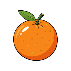 Juicy Orange Fruit Vector