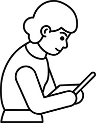 woman reading a book