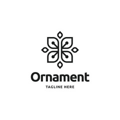 Ornament mandala simple logo design