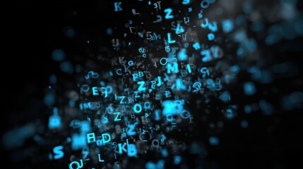 Futuristic Text Animation with Dissolving Characters