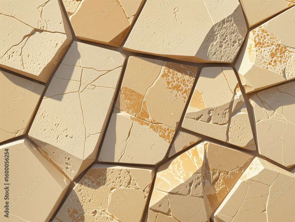 Poster abstract stone texture: capturing a unique mosaic of broken stone, offering a striking visual textur