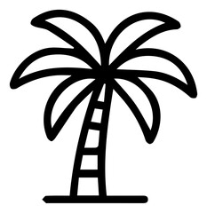Stylized Palm Tree Illustration Capturing Tropical Holiday Essence