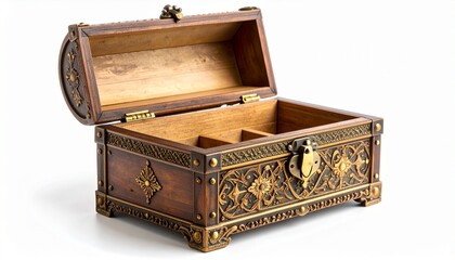 treasure chest isolated on white