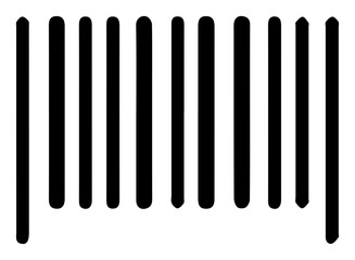 Abstract Black Vertical Stripes Against White Striking Geometric Pattern