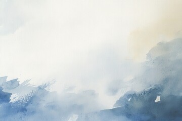 Fototapeta premium Abstract watercolor painting with soft blue tones.
