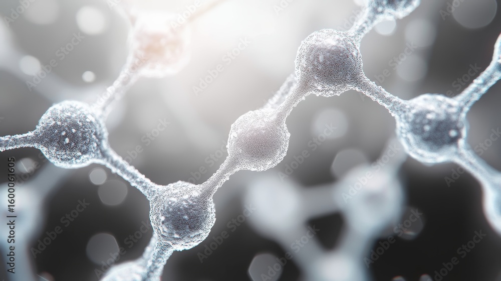 Aufkleber abstract molecular design of interconnected cellular structures for innovative biological processes