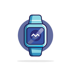 A contemporary modern fitness tracker icon, on a clean white background, symbolizing health, wellness, and active lifestyle.