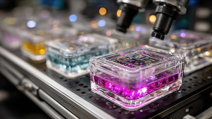 Microfluidic devices for manipulating small volumes of fluids in research, often used in chemical analysis, cell studies, and lab-on-a-chip applications.