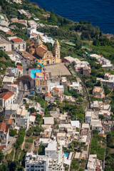Obraz premium Praiano from a Mountain Trail, Amalfi Coast, Italy