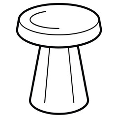 Illustration of a simple stool isolated on transparent background