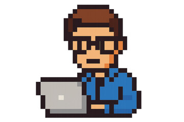 pixel art cartoon illustration