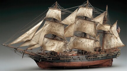Model ship kits featuring scale hulls, rigging ropes, sails, turntables, and painting guides for building historical or recreational naval models at home