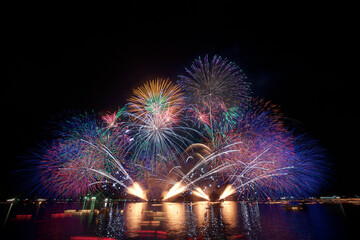京都　宮津燈籠流し海上花火大会