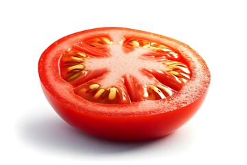 tomato slice isolated on white