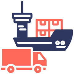 Shipping Options glyph color icon