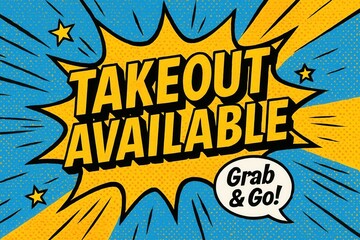 Obraz premium Comic-style illustration with bold text announcing 