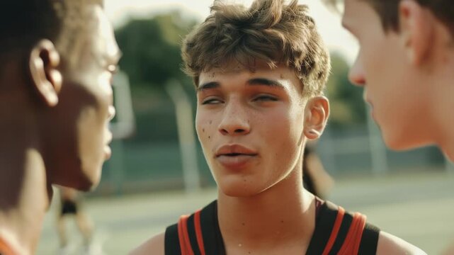 A group of youthful males posing together