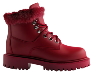 PNG Winter Boots boot footwear red.