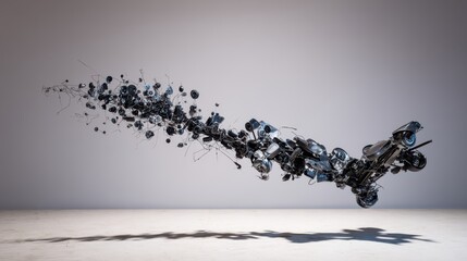 Velocity-Inspired Art from Explosive Crash Materials