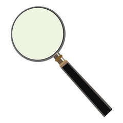 Magnifying glass vector illustration isolated on white background for search
